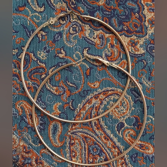 Silver Hoop Earings - Picture 1 of 1